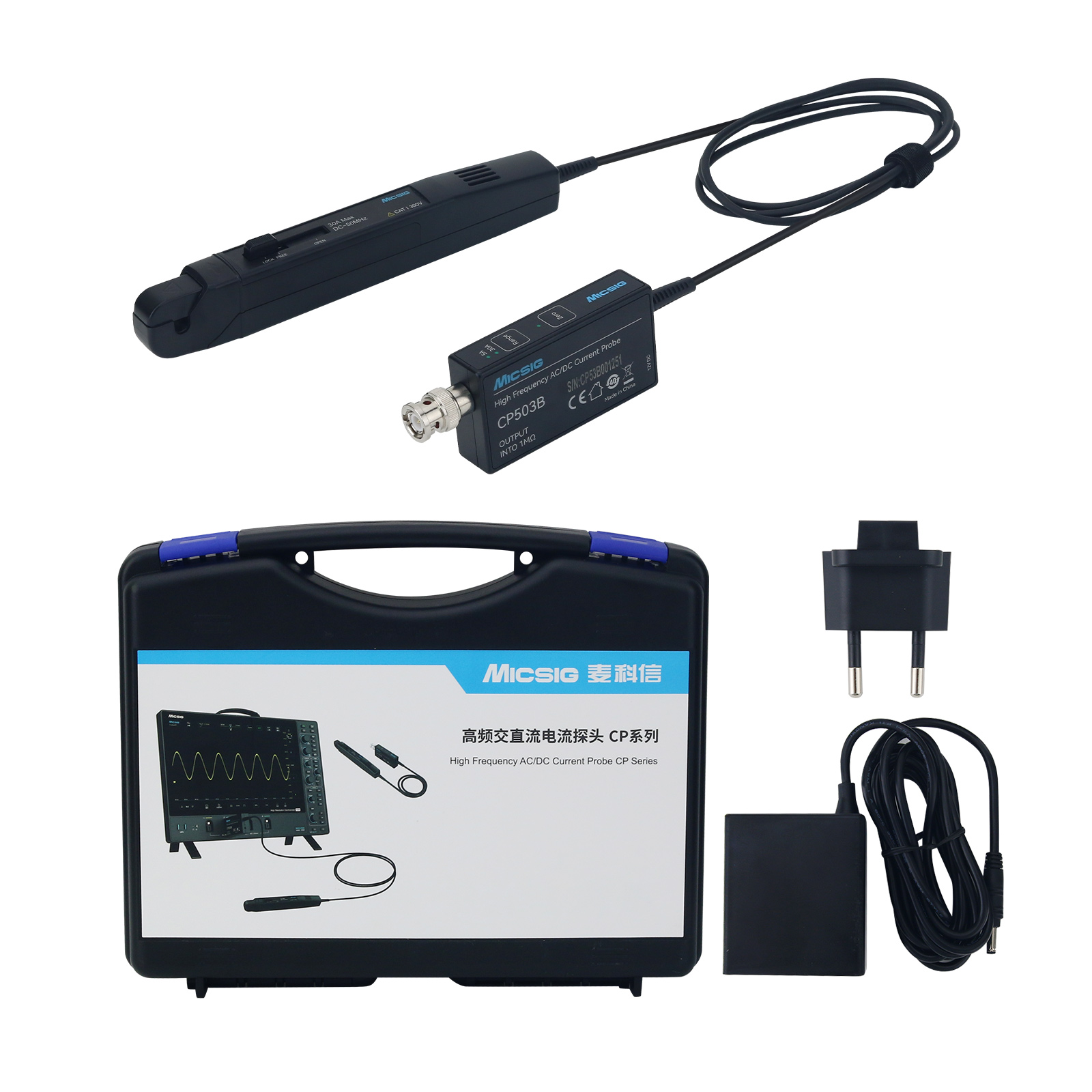 Current Probe Ac Dc 50Mhz Oscilloscope - Micsig CP503B 50MHz 5A/30A Dual Range