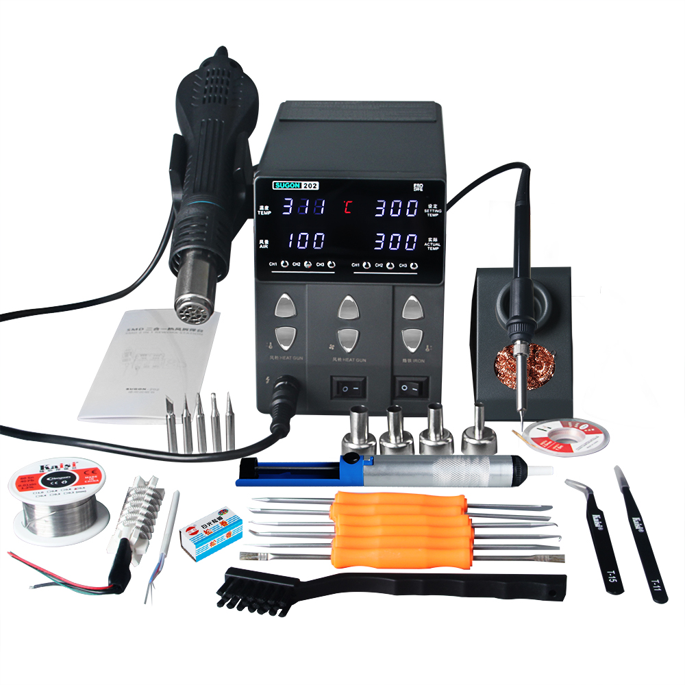 Smd Rework Station Hot Air Soldering 2 In 1 - SUGON-202 760W 2 Trong 1 Bộ