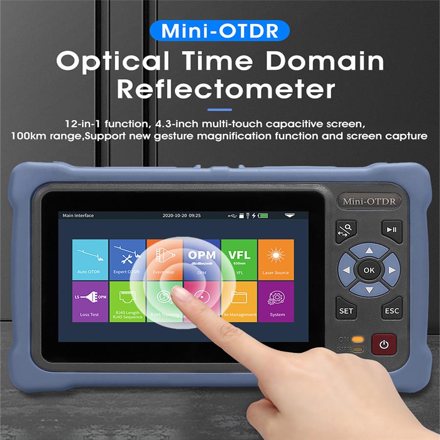 Optical Time Domain Reflectometer Otdr 1310 1550Nm - 4.3 Inch Touch Screen MINI OTDR