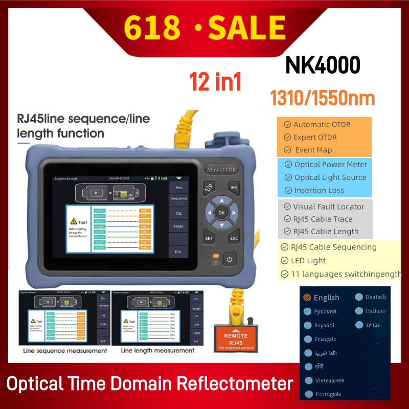 Optical Time Domain Reflectometer Otdr 1310 1550Nm - MINI OTDR 1310/1550nm 26/24dB 12in1 Touch
