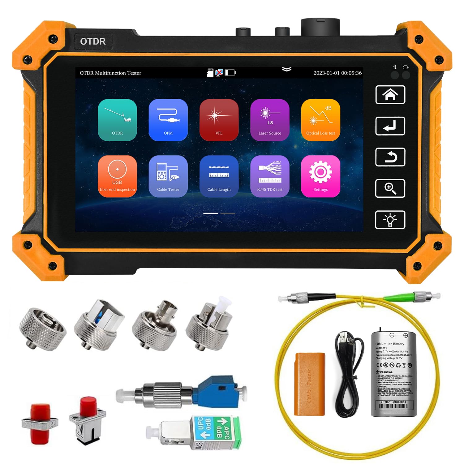 Optical Time Domain Reflectometer Otdr 1310 1550Nm - 5.5 Inch OTDR Fiber Tester Optical