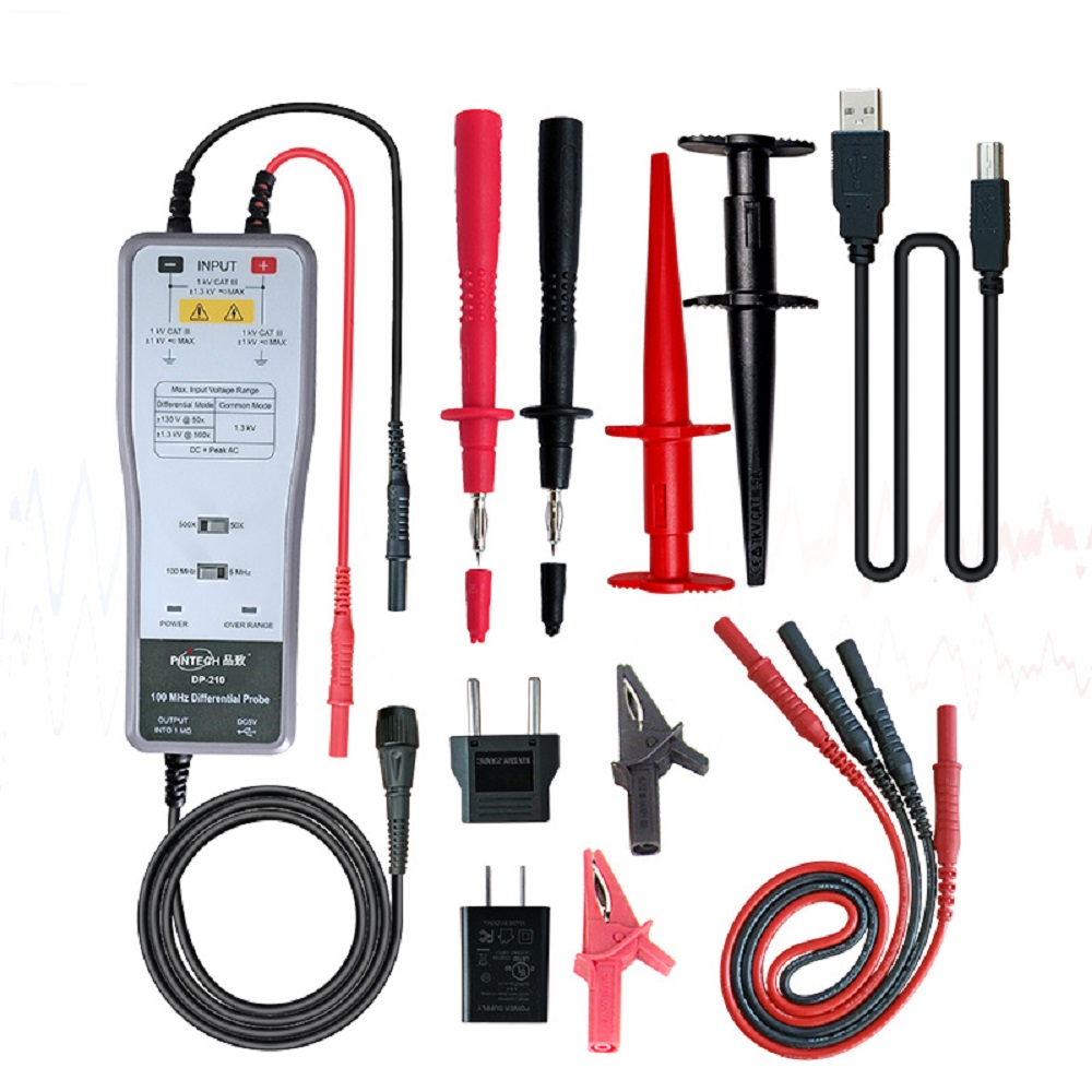 High Voltage Differential Probe 100Mhz 1300V - PINTECH DP-210 High Voltage Differential Probe