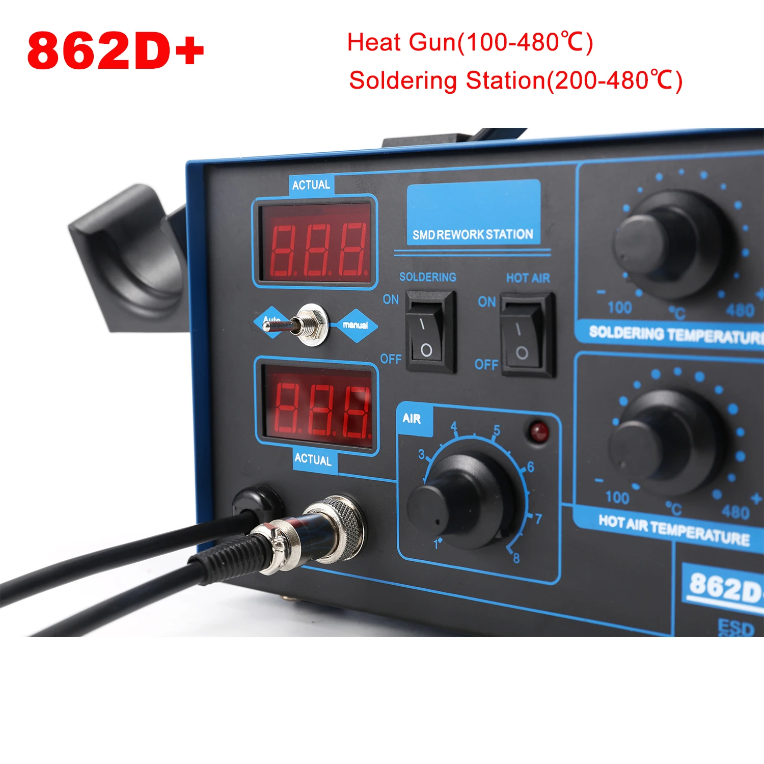 Smd Rework Station Hot Air Soldering 2 In 1 - 862D+ Soldering Station 2 In 1