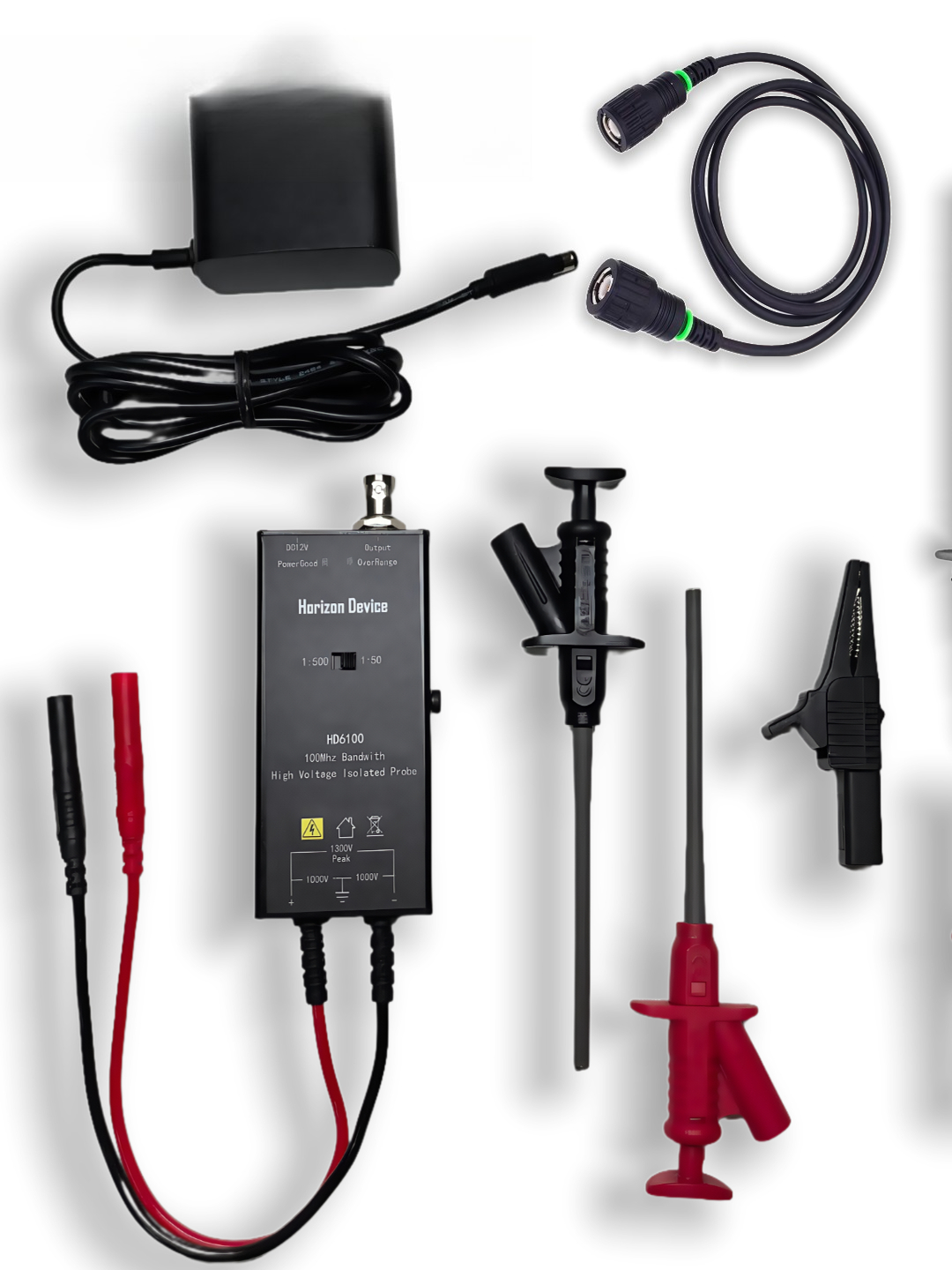 High Voltage Differential Probe 100Mhz 1300V - Active Probe High Voltage Isolated Differential