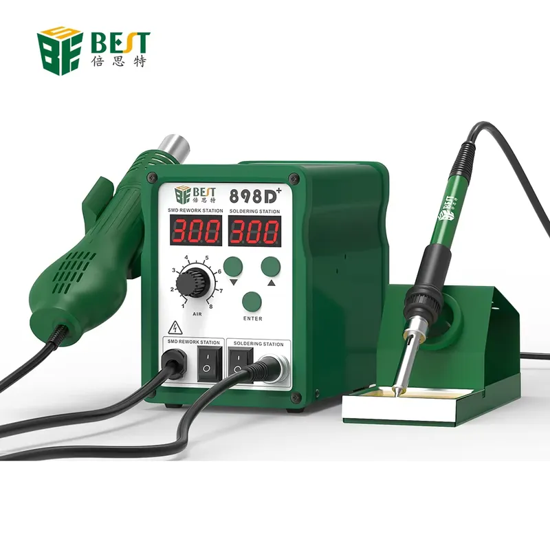 Smd Rework Station Hot Air Soldering 2 In 1 - BST-898d+ Digital Soldering Station New 2-in-1
