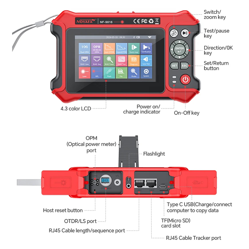 NOYAFA OTDR IPC Tester 1310/15 - đánh giá và giá Optical Time Domain Reflectometer Otdr 1310 1550Nm