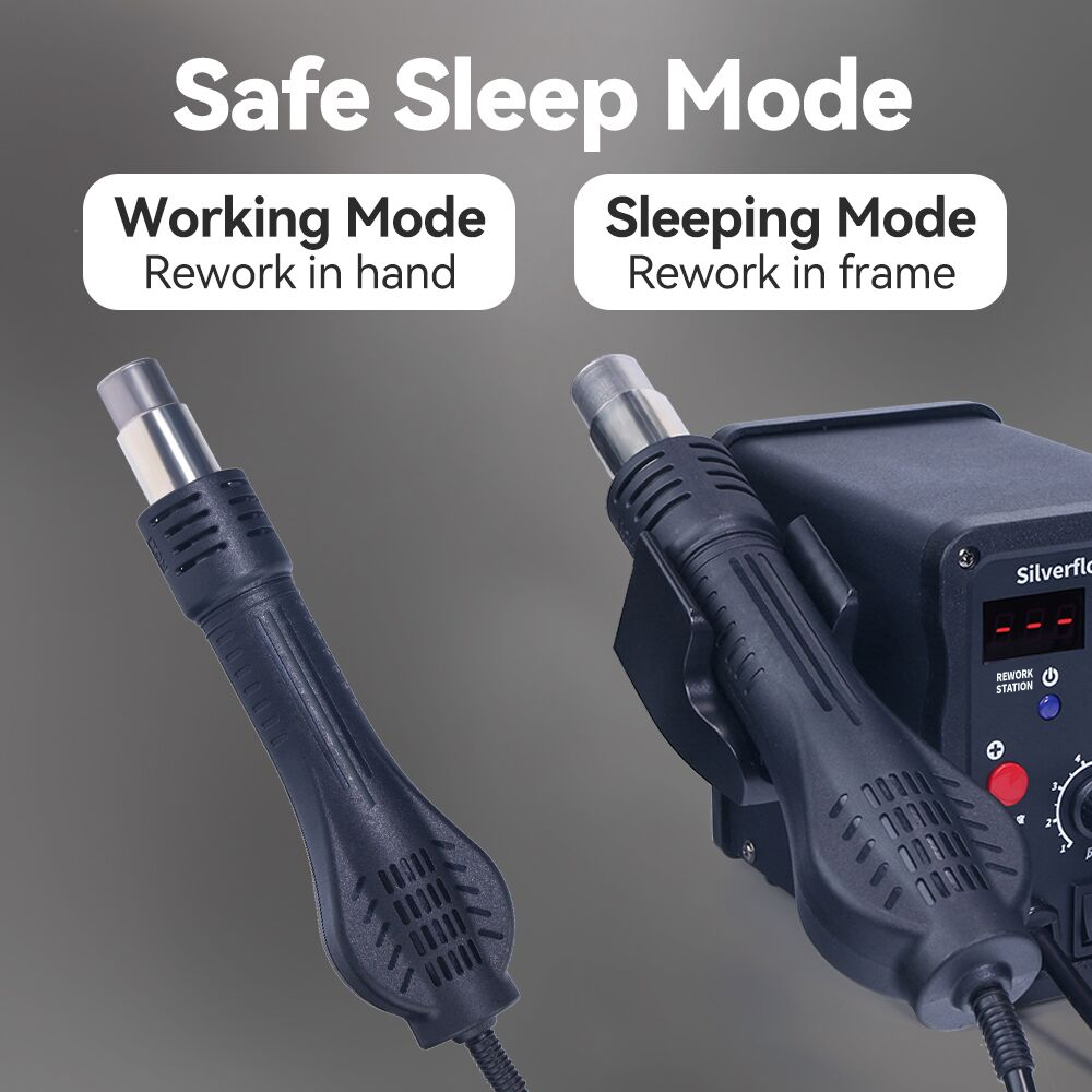 Silverflo 8586D Soldering Stat - đánh giá và giá Smd Rework Station Hot Air Soldering 2 In 1