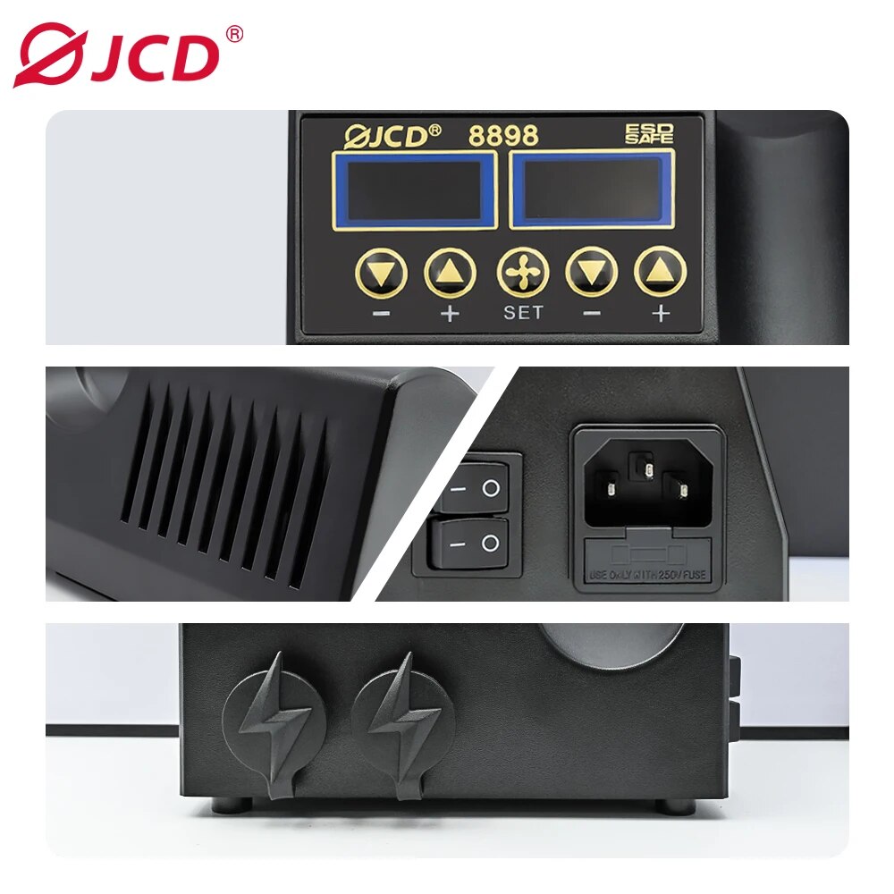 JCD 8898 Soldering Station 750 - đánh giá và giá Smd Rework Station Hot Air Soldering 2 In 1