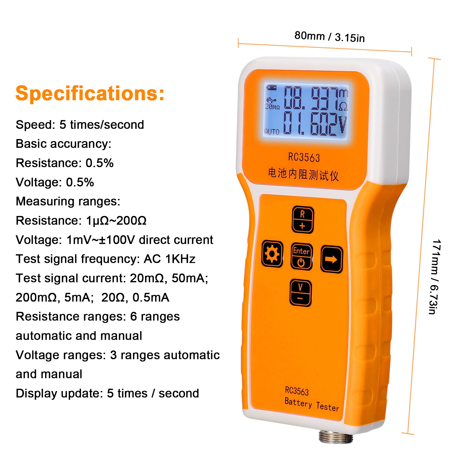 200Ohm 100V Handheld Battery I - đánh giá và giá Battery Internal Resistance Tester Four Wire
