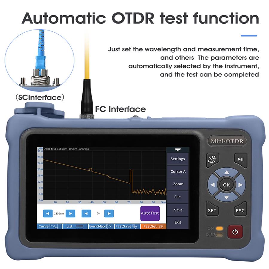 4.3 Inch Touch Screen MINI OTD - đánh giá và giá Optical Time Domain Reflectometer Otdr 1310 1550Nm