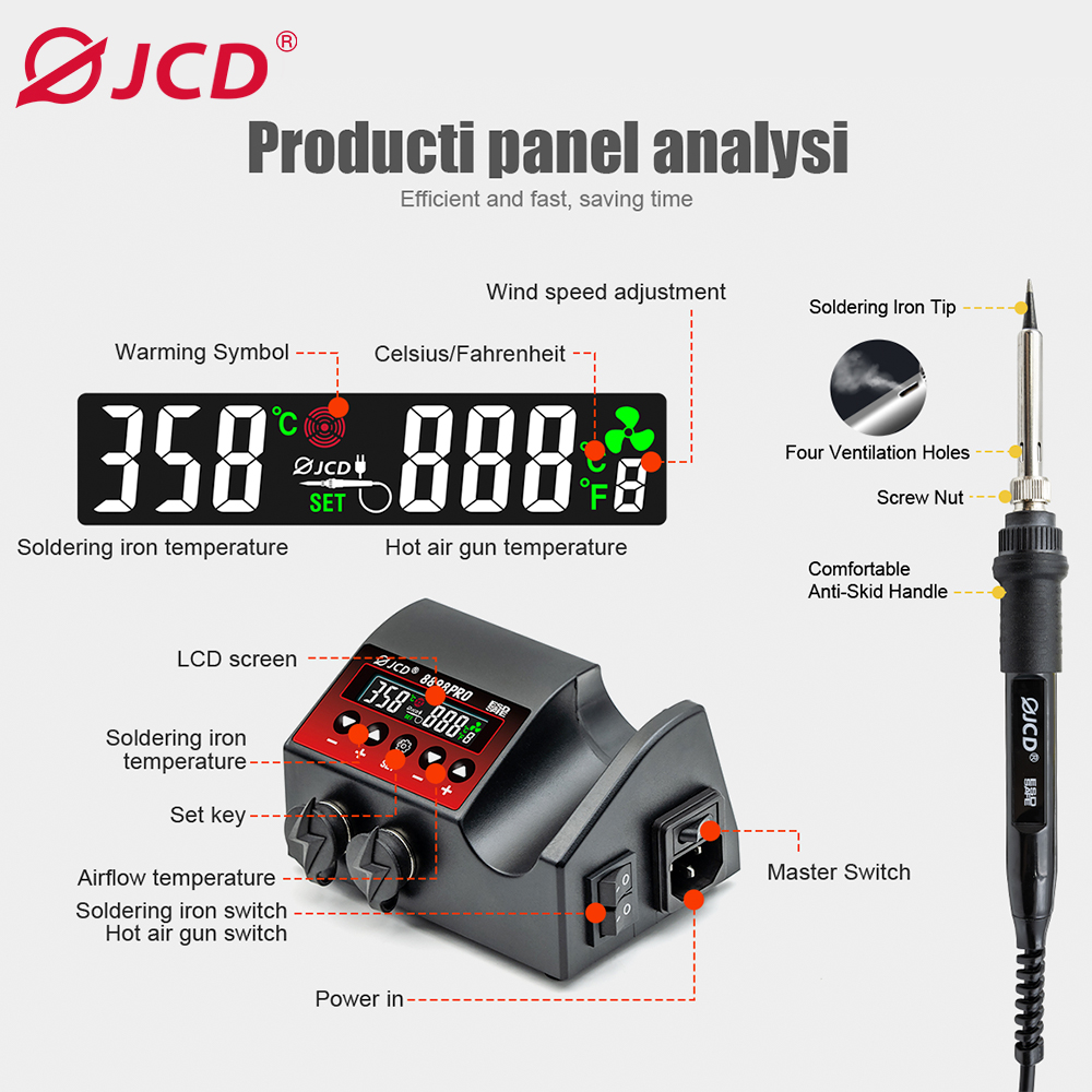 750W SMD Rework Soldering Stat - đánh giá và giá Smd Rework Station Hot Air Soldering 2 In 1
