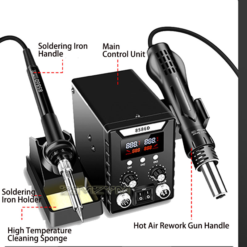2 in 1 Hot Air Rework Station  - đánh giá và giá Smd Rework Station Hot Air Soldering 2 In 1
