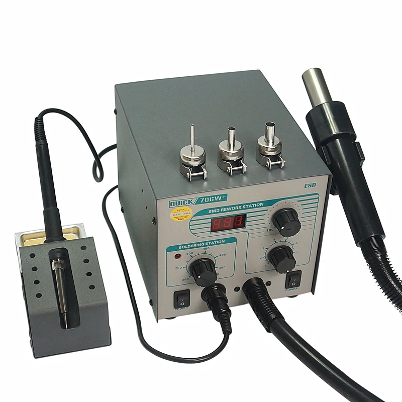 Quick 706w+ 2 in 1  Smd Solder - đánh giá và giá Smd Rework Station Hot Air Soldering 2 In 1