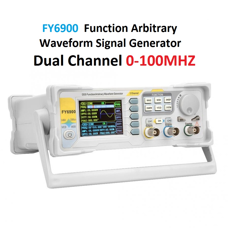 FY6900 Digital Signal Generato - đánh giá và giá Dual Channel Arbitrary Waveform Function Generator 60Mhz