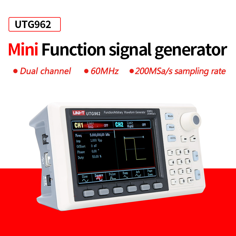 UNI-T UTG932E UTG962E Chức Năn - đánh giá và giá Dual Channel Arbitrary Waveform Function Generator 60Mhz