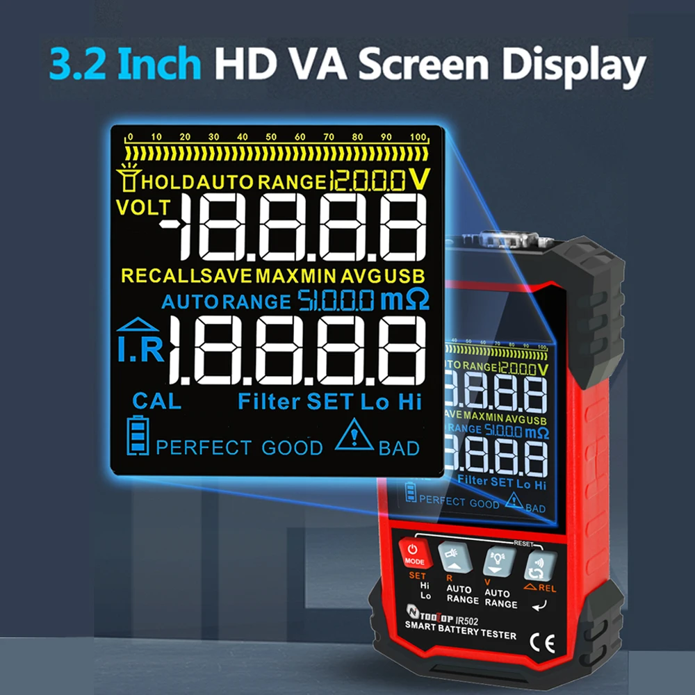 TOOLTOP ±120V Internal Resista - đánh giá và giá Battery Internal Resistance Tester Four Wire
