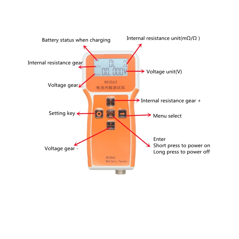 RC3563 Battery Internal Resist - đánh giá và giá Battery Internal Resistance Tester Four Wire