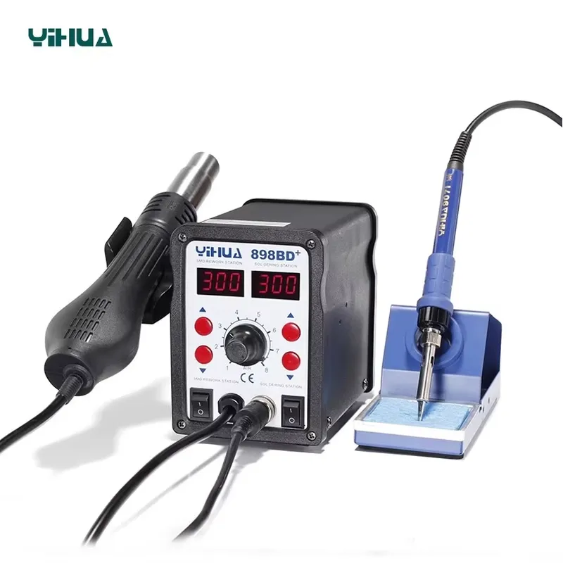YIHUA 898BD+ 220V 2 in 1 Digit - đánh giá và giá Smd Rework Station Hot Air Soldering 2 In 1